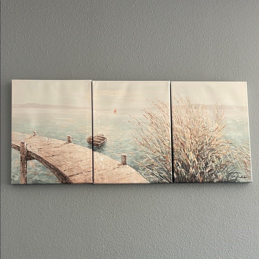 Tranquil Triptych Canvas Art